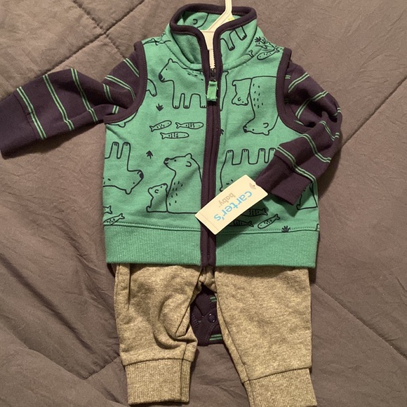 Boys Carter’s 3 pieces outfit 3months New - Picture 4 of 4